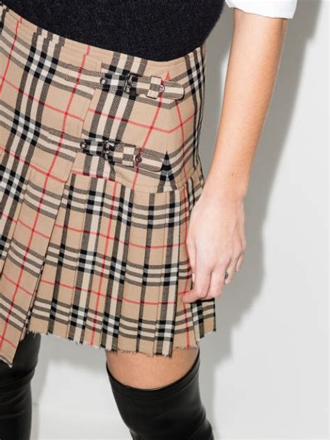 burberry print skater skirt|vintage burberry pleated skirt.